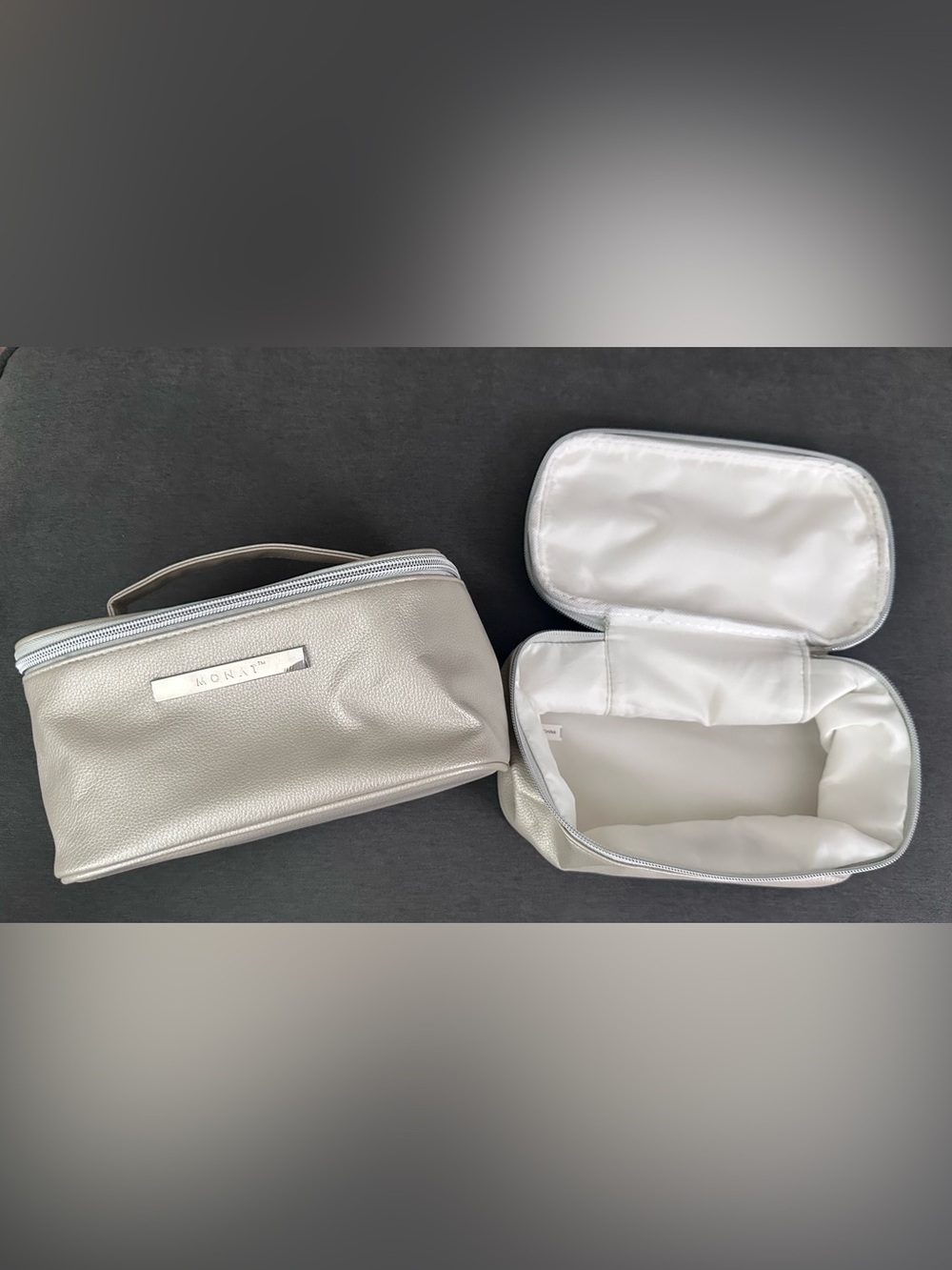 Women's Cosmetic Cases - Set of 2 Sleek Travel Makeup Bags